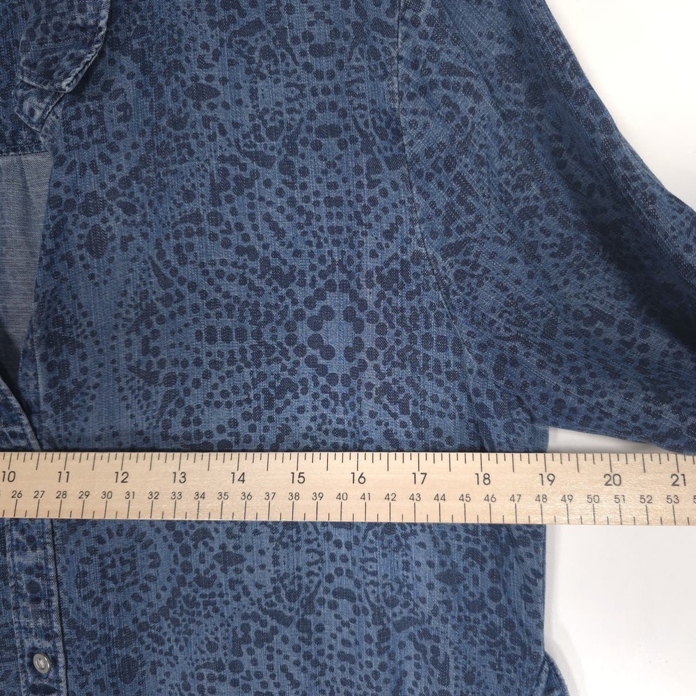 ANTHROPOLOGIE CLOTH & STONE Tencel Shirt Dress MEDIUM Blueprint #C8118-387-032 - Picture 5 of 10
